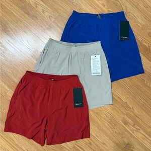 3 Pairs: Lululemon Men’s Pace Breaker Lined Short 7" Medium, NWT